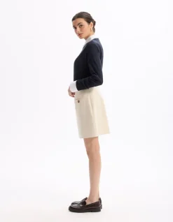 Celio Mini jupe à poches plaquées - beige^Femme Jupes & Shorts