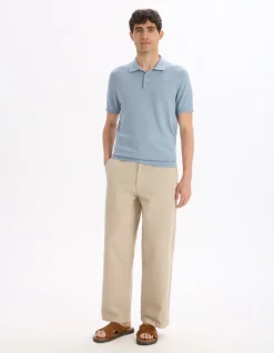 Celio Pantalon baggy 100% coton - beige^Homme Pantalons