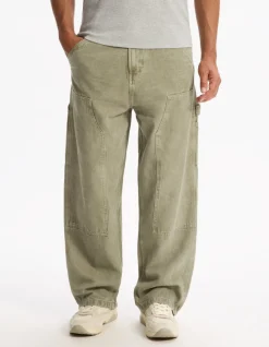 Celio Pantalon baggy 100% coton - kaki^Homme Pantalons
