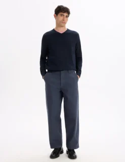 Celio Pantalon baggy 100% coton - marine^Homme Pantalons