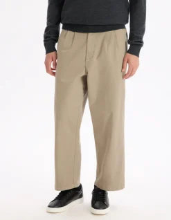 Celio Pantalon baggy 7/8 ème en coton stretch -^Homme Pantalons Chinos|Pantalons