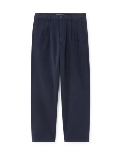 Celio Pantalon baggy 7/8 ème en coton stretch - marine^Homme Pantalons Chinos|Pantalons