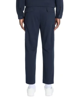 Celio Pantalon cargo 24h straight coton stretch - marine^Homme Pantalons 24H|Pantalons
