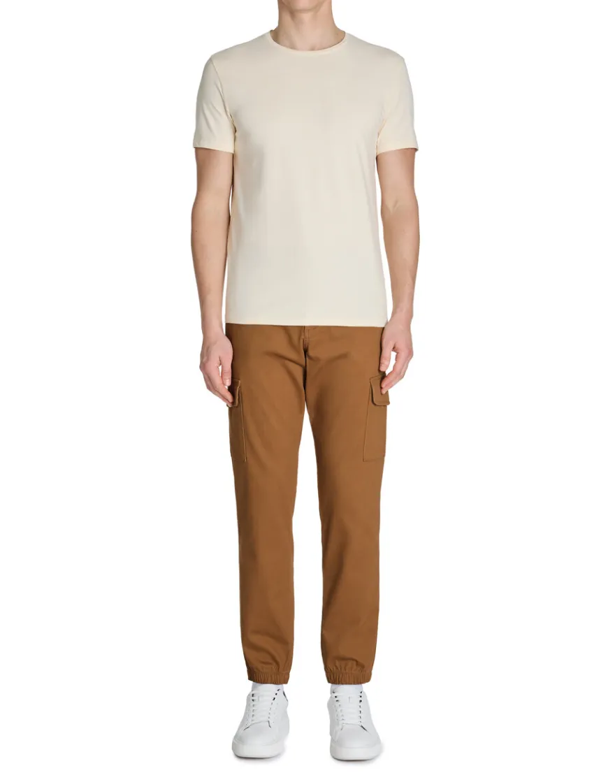 Celio Pantalon cargo slim coton stretch - beige^Homme Pantalons
