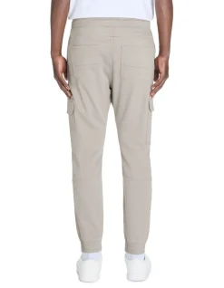 Celio Pantalon cargo slim en coton stretch - gris^Homme Pantalons
