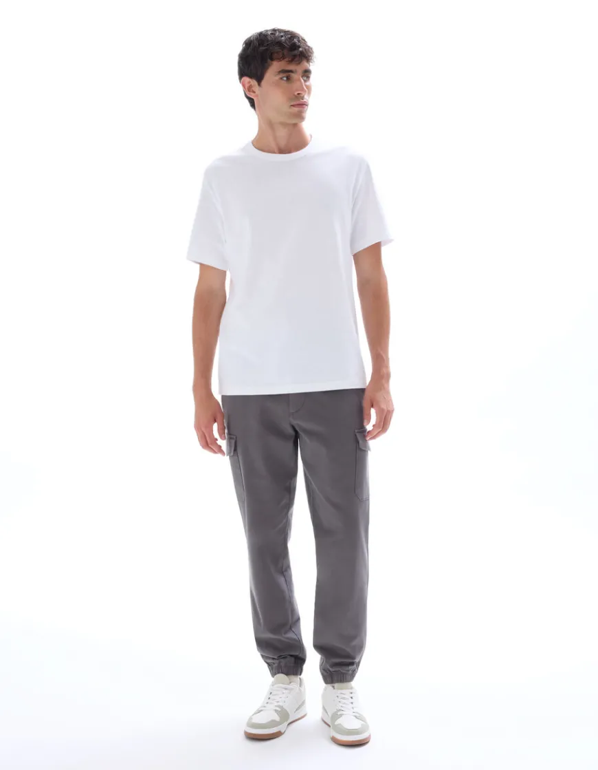 Celio Pantalon cargo straight coton stretch -^Homme Pantalons