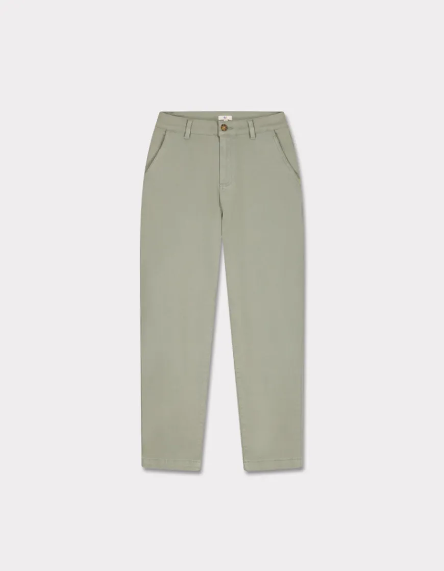 Celio Pantalon chino longueur cheville - vert^Femme Pantalons