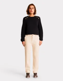 Celio Pantalon chino longueur cheville - beige^Femme Pantalons