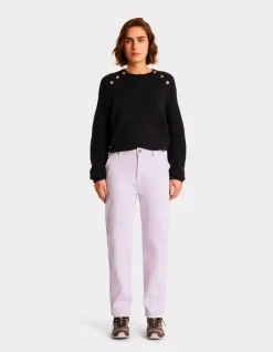 Celio Pantalon chino épais - violet^Femme Pantalons