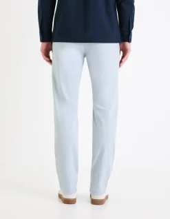 Celio Pantalon chino slim coton stretch - bleu clair^Homme Pantalons|Pantalons Chinos