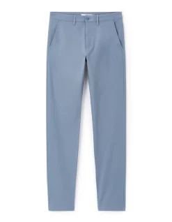 Celio Pantalon chino slim en coton stretch - bleu clair^Homme Pantalons Chinos|Pantalons
