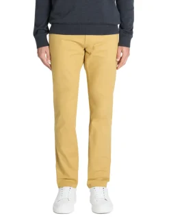 Celio Pantalon chino slim en coton stretch - jaune^Homme Pantalons Chinos|Pantalons
