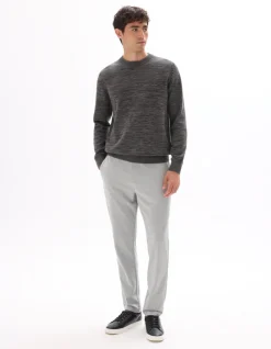 Celio Pantalon chino slim en jersey - gris clair^Homme Pantalons