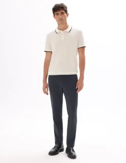 Celio Pantalon chino slim en jersey - bleu moyen^Homme Pantalons