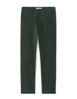 Celio Pantalon chino straight coton stretch - vert foncé^Homme Pantalons Chinos|Pantalons