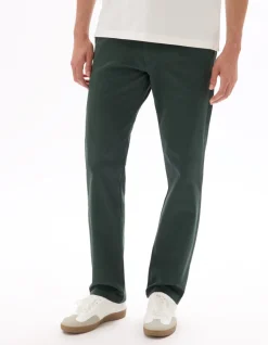 Celio Pantalon chino straight coton stretch - vert foncé^Homme Pantalons Chinos|Pantalons