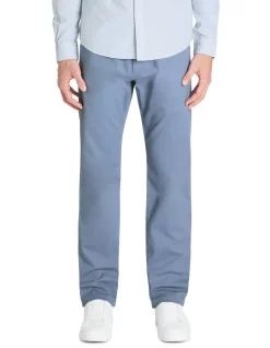Celio Pantalon chino straight en coton stretch - bleu clair^Homme Pantalons Chinos|Pantalons