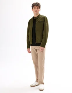 Celio Pantalon chino straight en coton stretch - beige^Homme Pantalons Chinos|Pantalons
