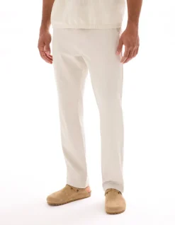 Celio Pantalon chino straight uni - écru^Homme Pantalons|Pantalons Chinos