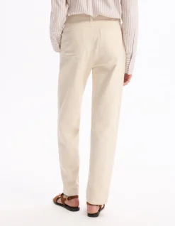 Celio Pantalon droit - beige^Femme Pantalons