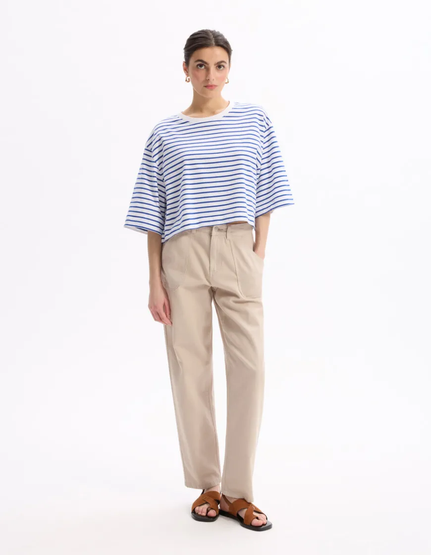 Celio Pantalon droit - gris^Femme Les Meilleures Ventes|Pantalons
