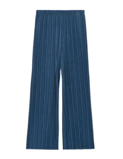 Celio Pantalon en maille plissée - bleu^Femme Pantalons
