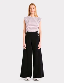 Celio pantalon extra large à bouton décoratifs -^Femme Pantalons