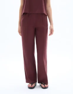 Celio Pantalon fluide coton lin - marron^Femme Les Tailleurs|Les Meilleures Ventes