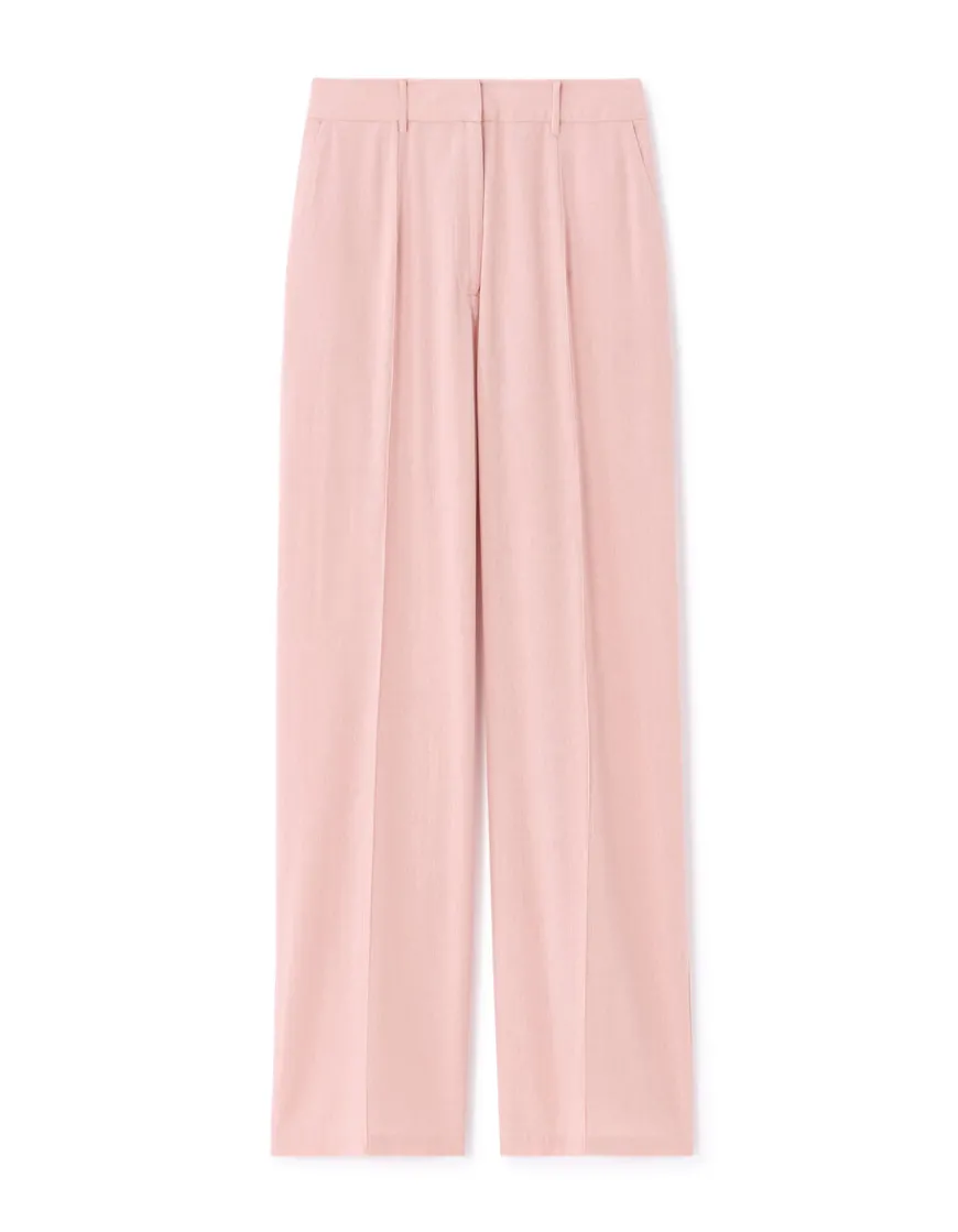 Celio Pantalon fluide coton lin - rose^Femme Les Tailleurs|Pantalons