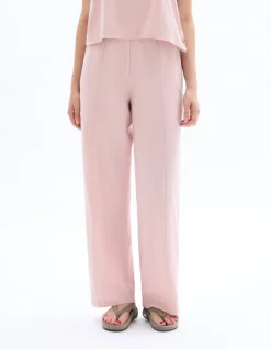 Celio Pantalon fluide coton lin - rose^Femme Les Tailleurs|Pantalons