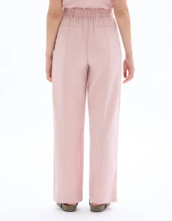 Celio Pantalon fluide coton lin - rose^Femme Les Tailleurs|Pantalons