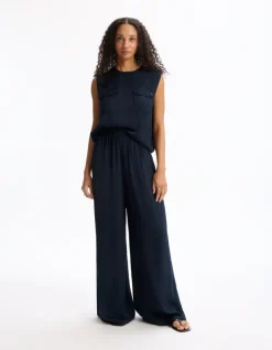 Celio Pantalon fluide en satin -^Femme Les Meilleures Ventes|Pantalons