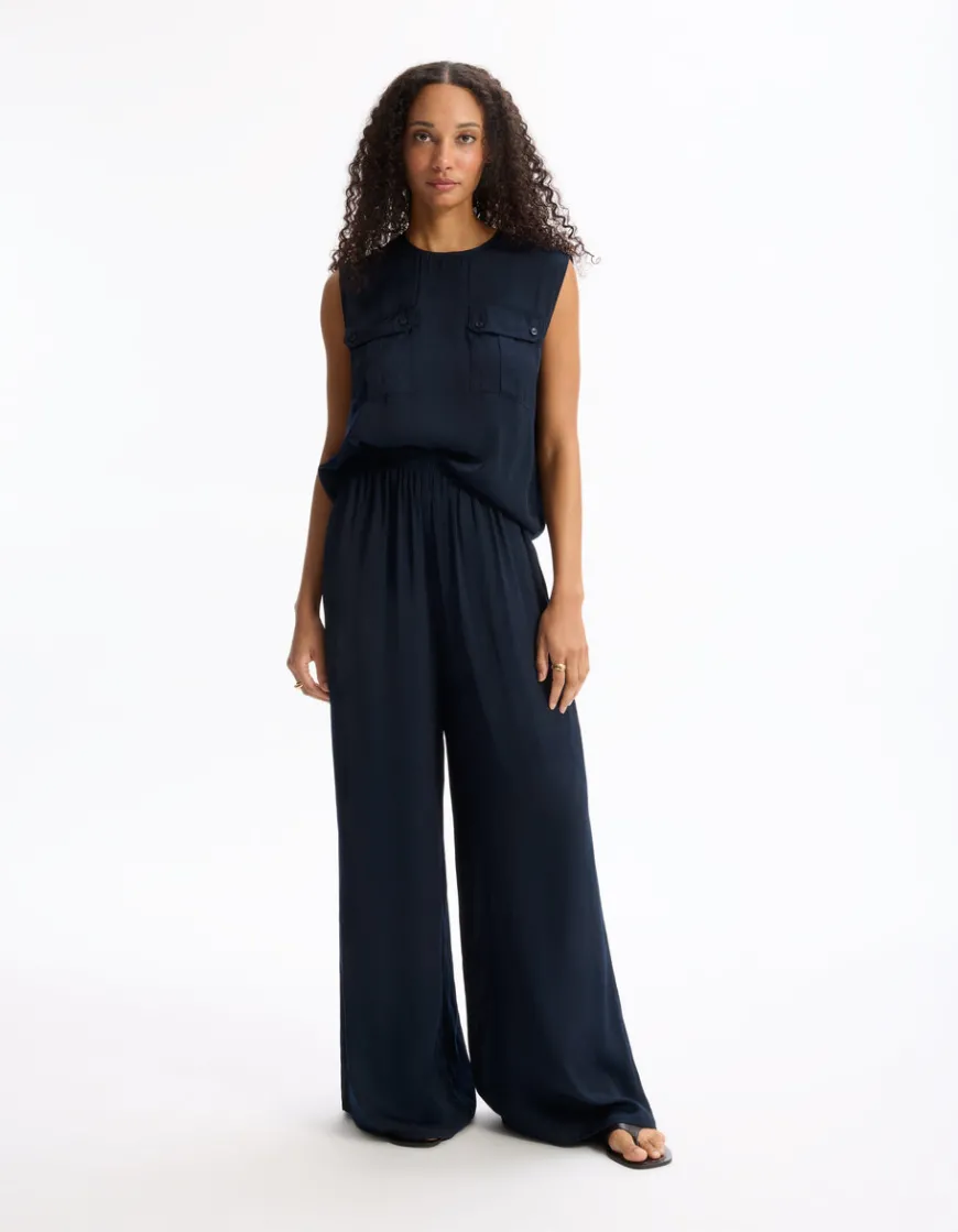 Celio Pantalon fluide en satin -^Femme Les Meilleures Ventes|Pantalons