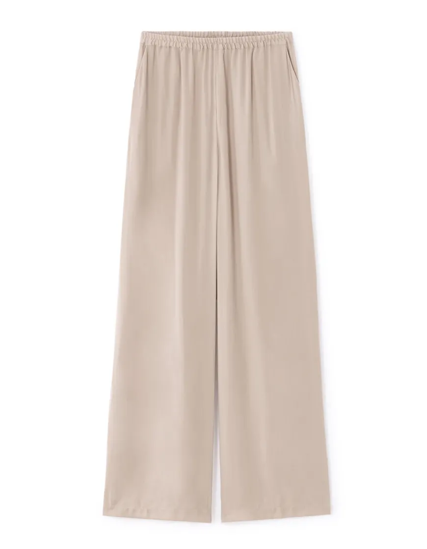 Celio Pantalon fluide satiné - beige^Femme Pantalons|Les Ensembles