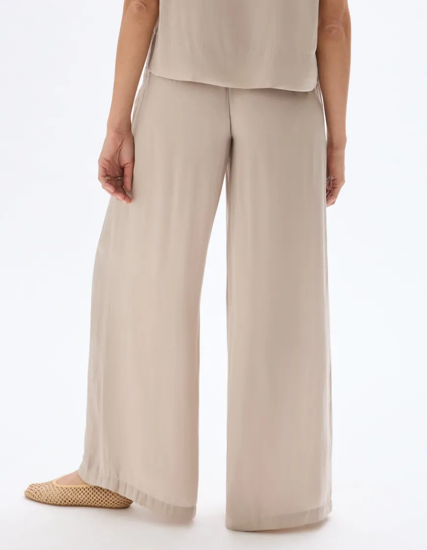 Celio Pantalon fluide satiné - beige^Femme Pantalons|Les Ensembles