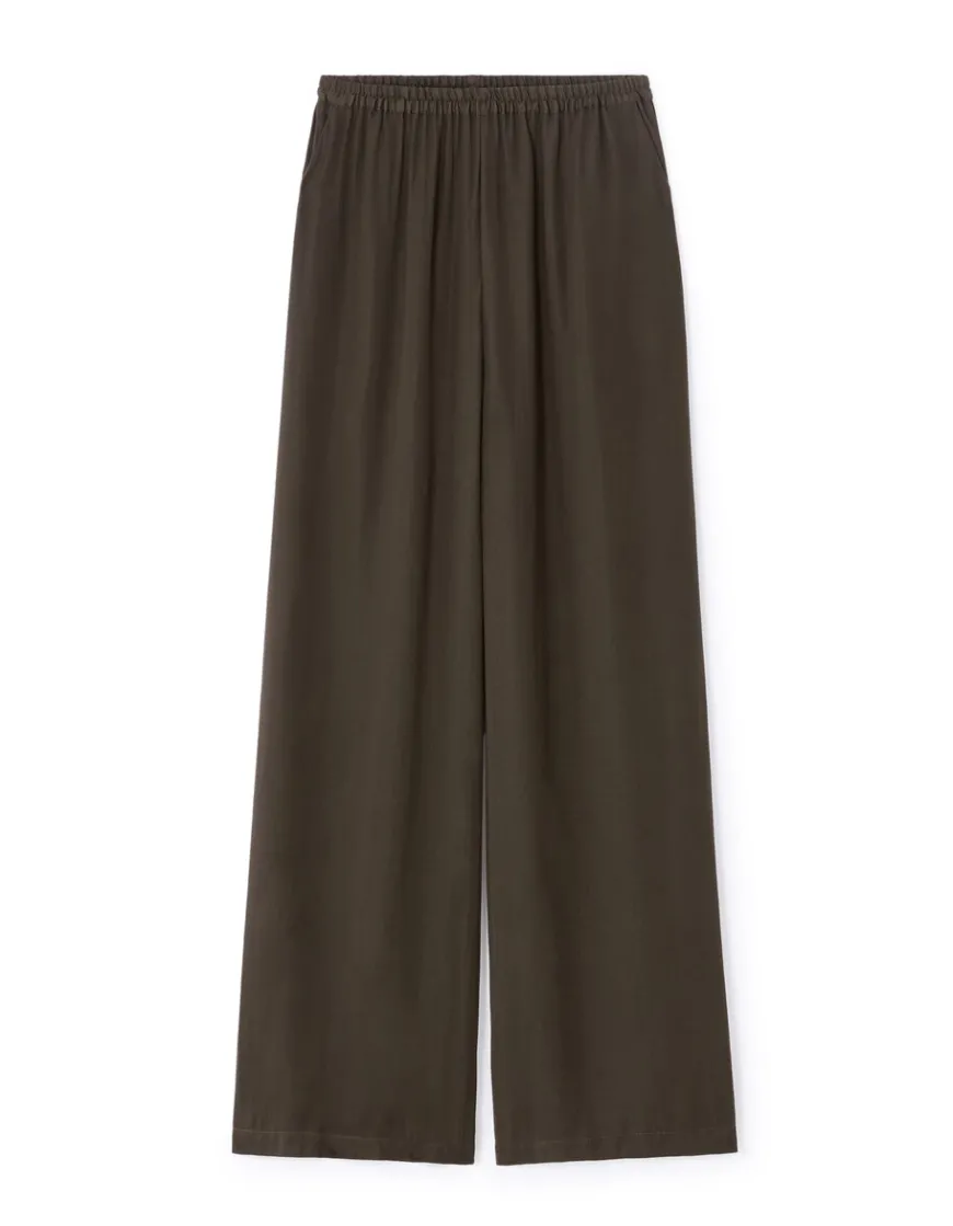 Celio Pantalon fluide satiné - gris^Femme Pantalons|Les Ensembles