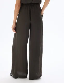 Celio Pantalon fluide satiné - gris^Femme Pantalons|Les Ensembles