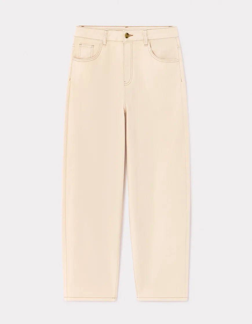Celio Pantalon large - beige^Femme Pantalons