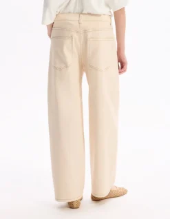 Celio Pantalon large - beige^Femme Pantalons