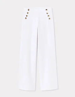 Celio pantalon large à bouton décoratifs -^Femme Pantalons