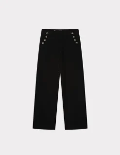 Celio pantalon large à bouton décoratifs -^Femme Pantalons