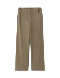Celio Pantalon large - kaki^Femme Pantalons