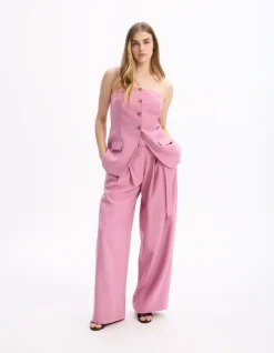 Celio Pantalon large - rose^Femme Les Tailleurs|Pantalons