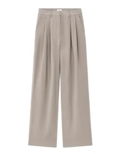 Celio pantalon large taille haute - beige^Femme Pantalons|Les Ensembles