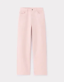 Celio Pantalon large type jeans - rose^Femme Pantalons