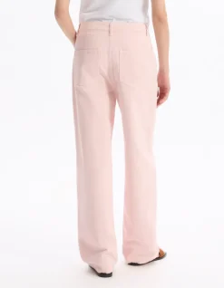 Celio Pantalon large type jeans - rose^Femme Pantalons