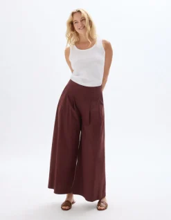 Celio Pantalon légé fluide - marron^Femme Pantalons