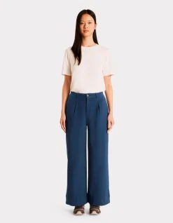 Celio Pantalon long à pinces - bleu^Femme Pantalons