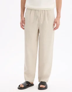 Celio Pantalon loose 100% lin -^Homme Pantalons En Lin|Pantalons