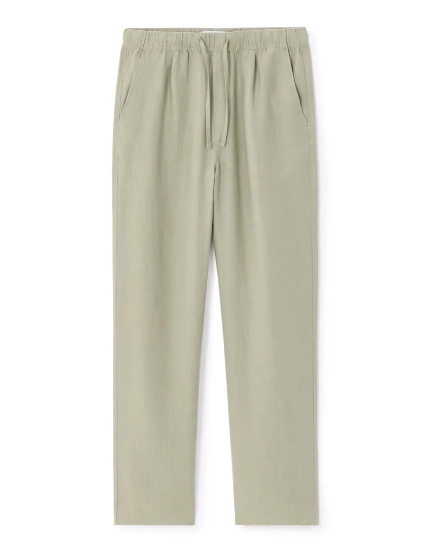 Celio Pantalon loose 100% lin - vert^Homme Pantalons En Lin|Pantalons